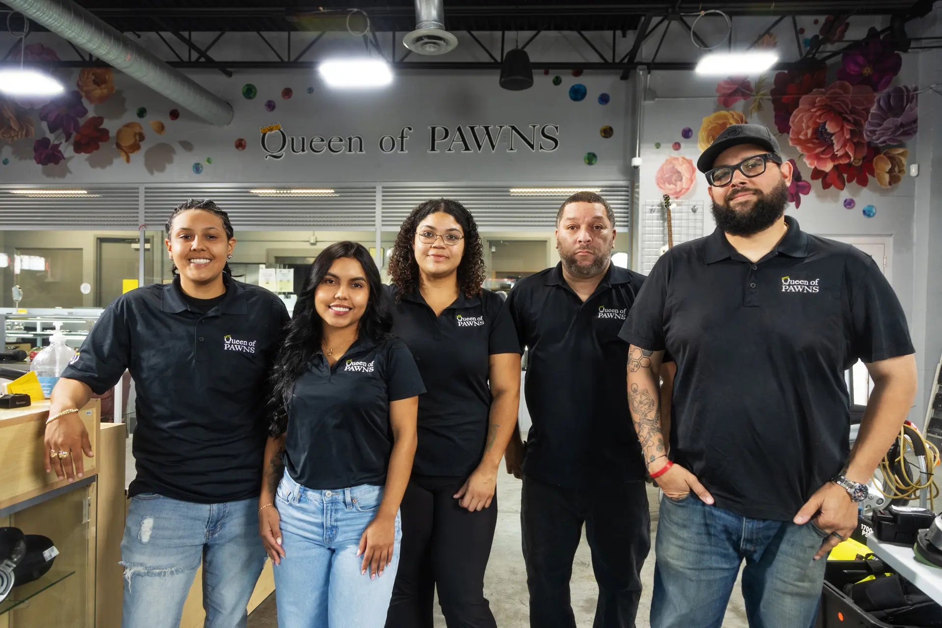 Queen of Pawns team and stores